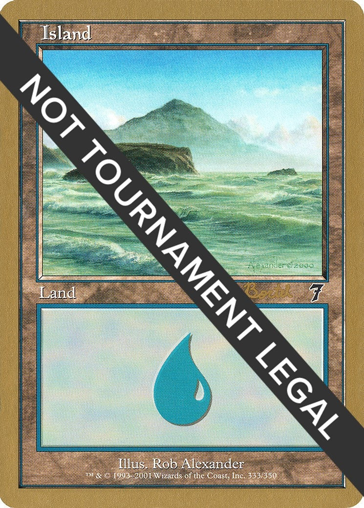 Island (333) - 2001 Alex Borteh (7ED) (WCD)