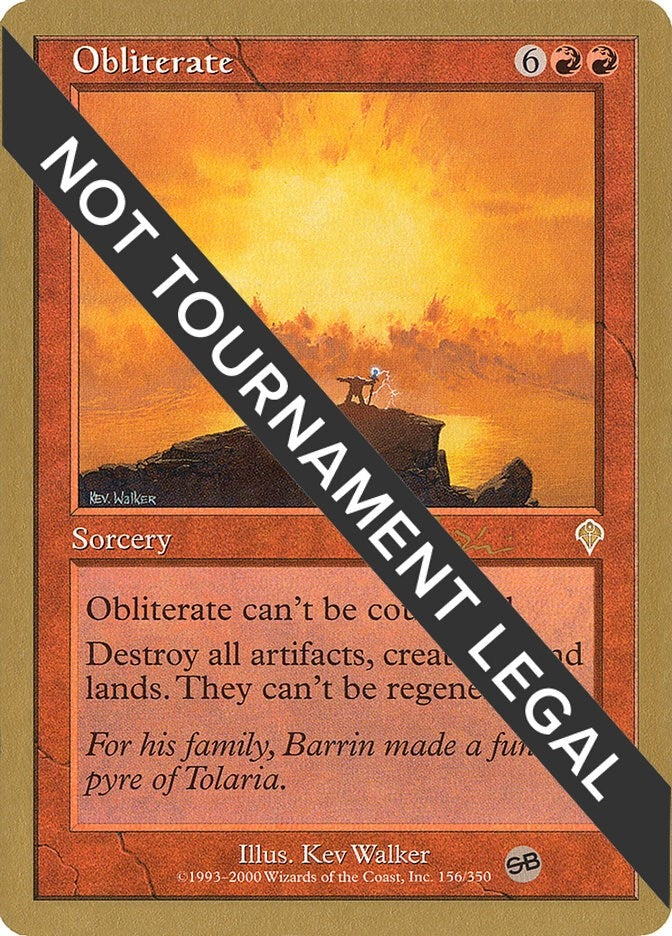 Obliterate - 2001 Jan Tomcani (INV) (SB) (WCD)
