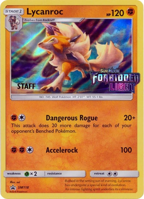 Lycanroc - SM118 (Prerelease) [Staff] (SM118) (SMP)