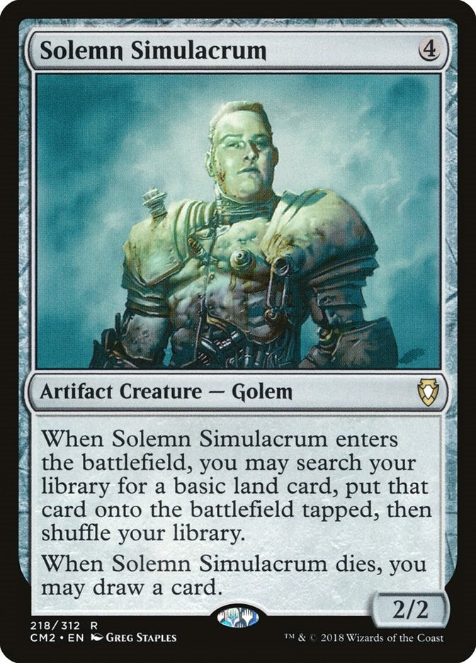 Image for Solemn Simulacrum (218) (218) (CM2) - Magic: The Gathering