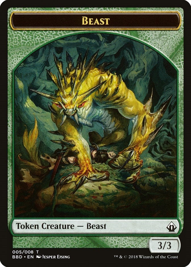 Image for Beast Token (5) (BBD) - Magic: The Gathering