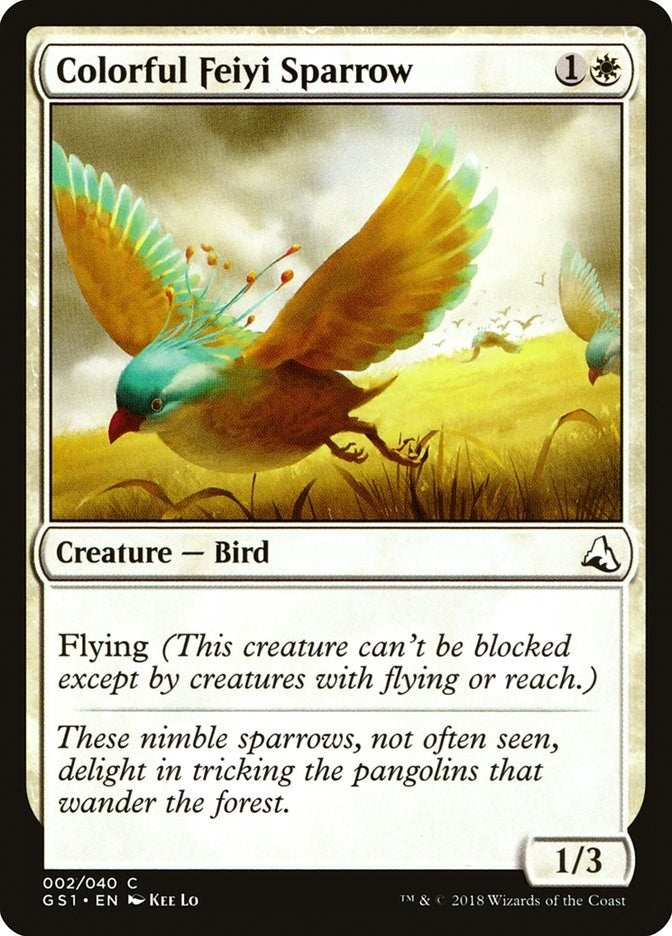 Image for Colorful Feiyi Sparrow (2) (GS1) - Magic: The Gathering