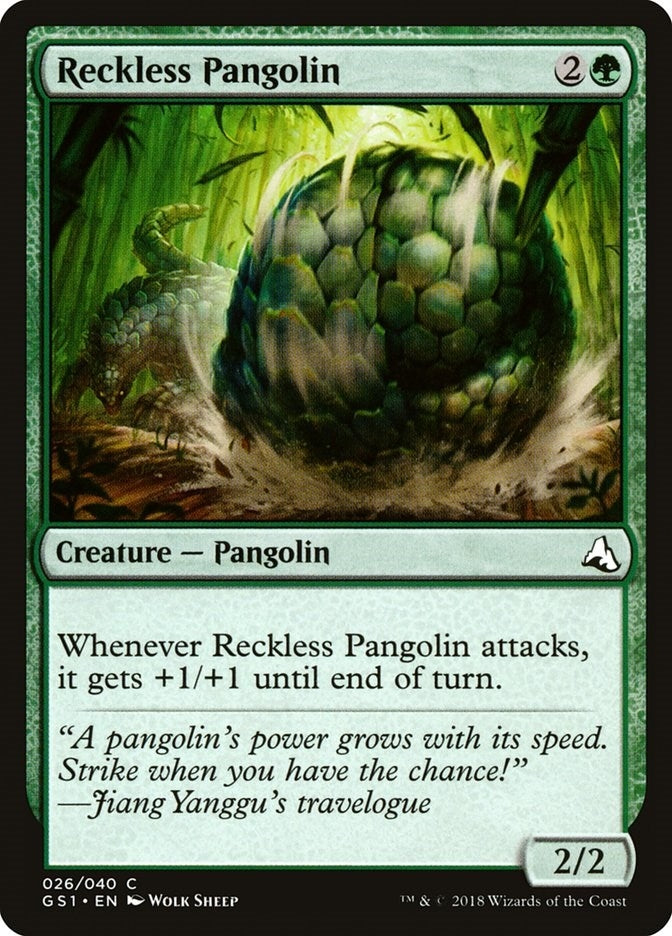 Image for Reckless Pangolin (26) (GS1) - Magic: The Gathering