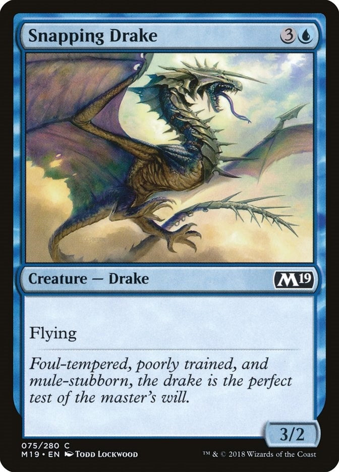 Image for Snapping Drake (75) (M19) - Magic: The Gathering