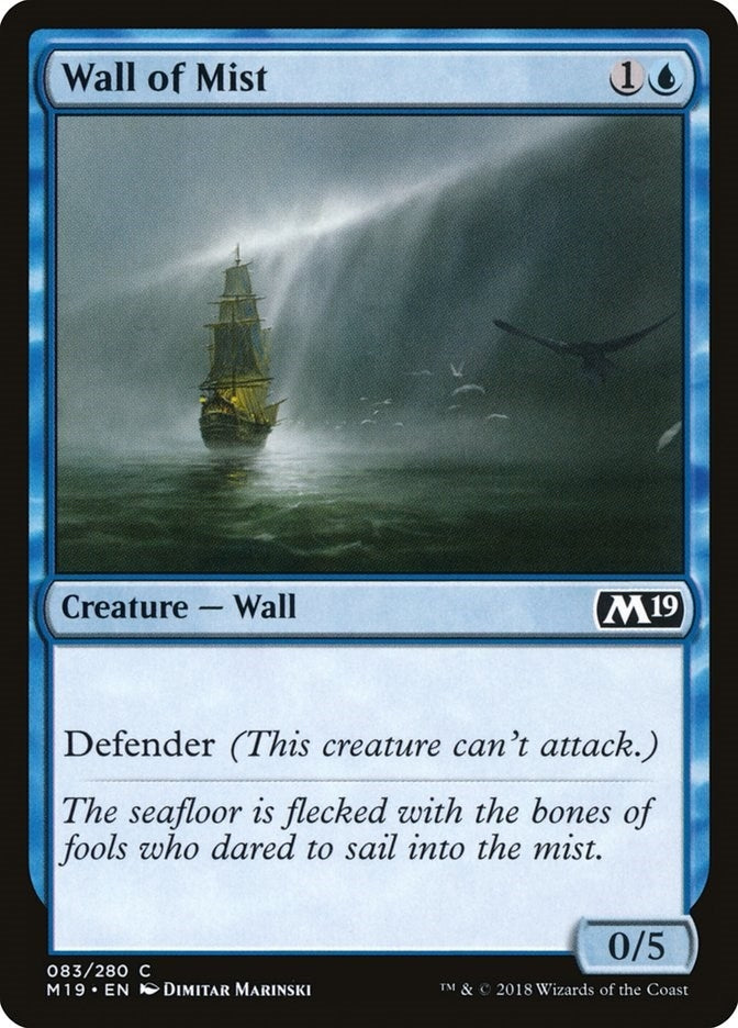Image for Wall of Mist (83) (M19) - Magic: The Gathering