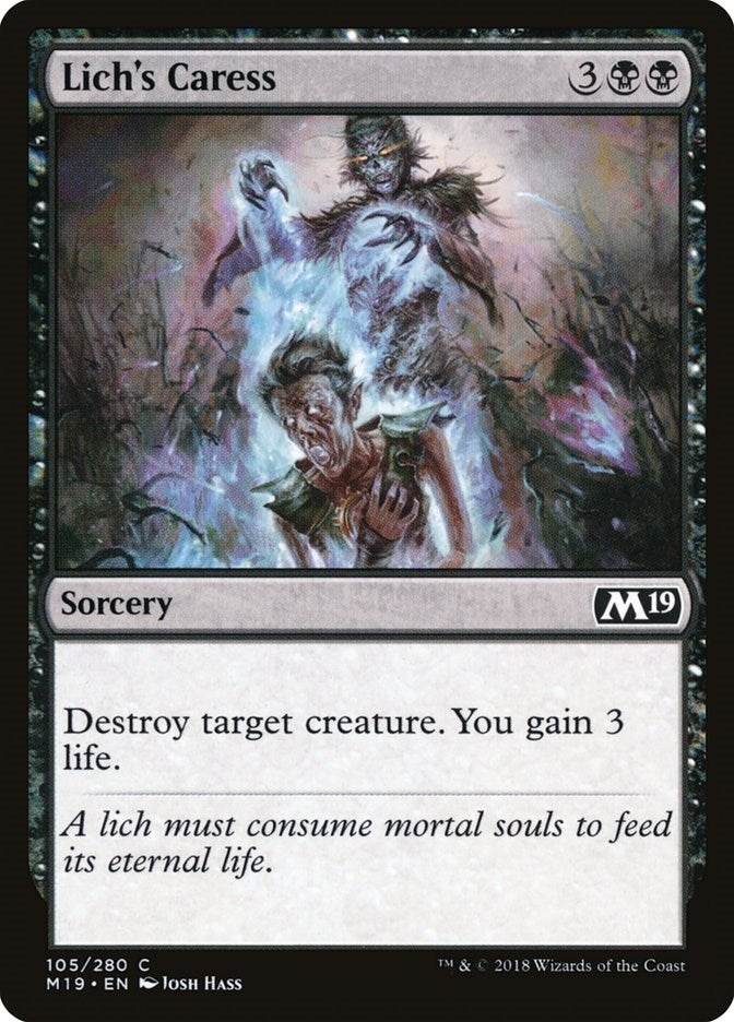 Image for Lich's Caress (105) (M19) - Magic: The Gathering
