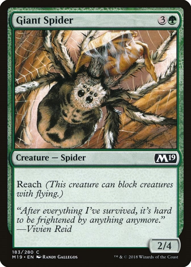 Image for Giant Spider (183) (M19) - Magic: The Gathering