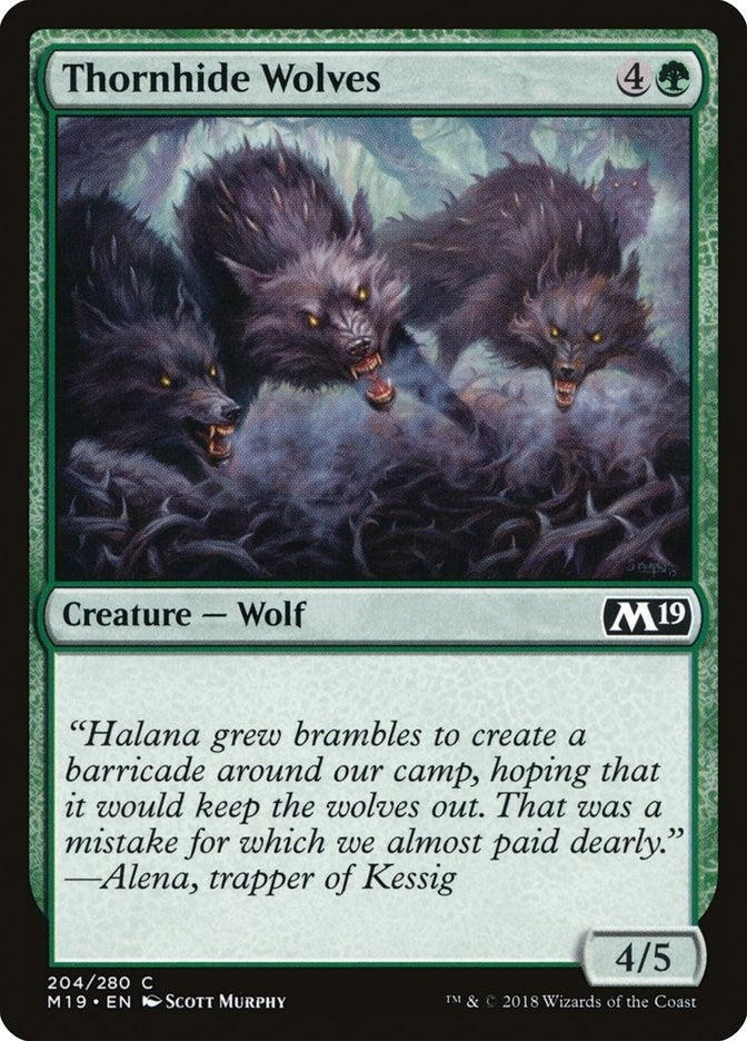 Image for Thornhide Wolves (204) (M19) - Magic: The Gathering
