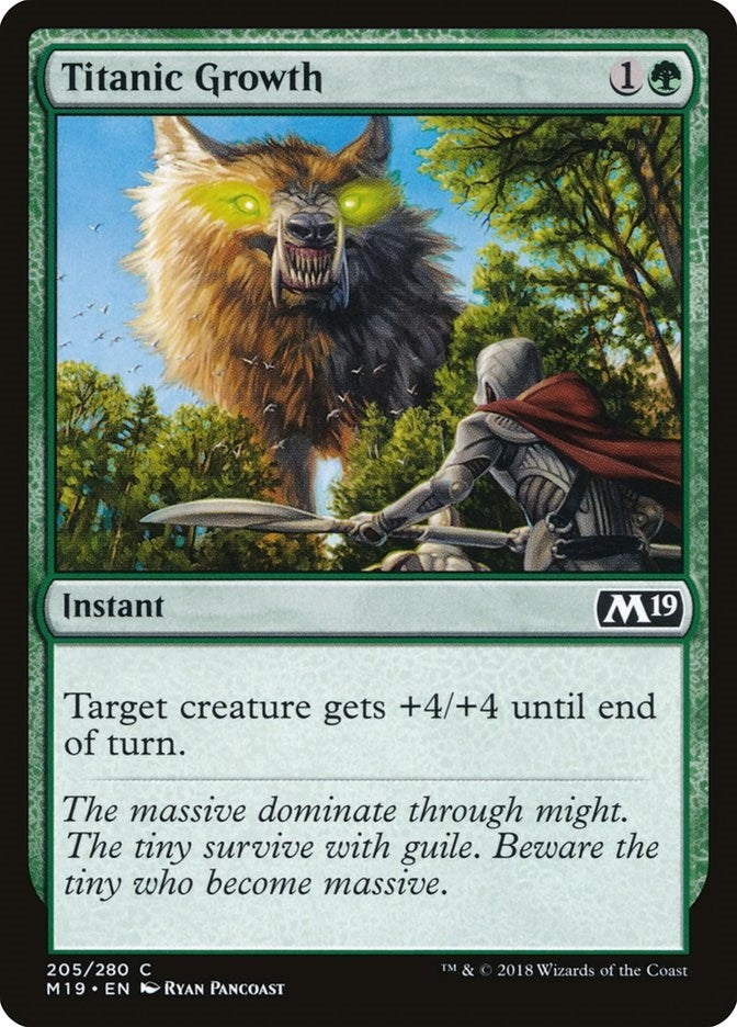Image for Titanic Growth (205) (M19) - Magic: The Gathering