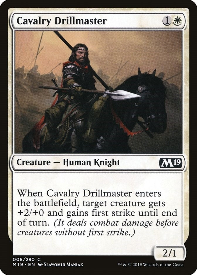 Image for Cavalry Drillmaster (8) (M19) - Magic: The Gathering