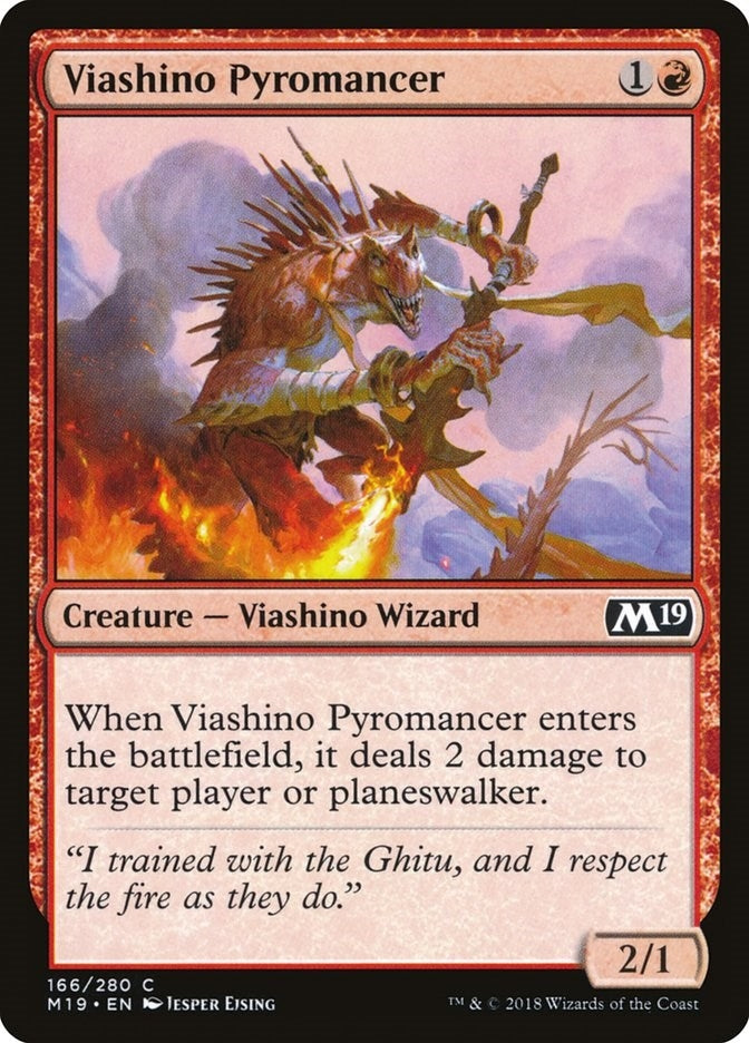 Image for Viashino Pyromancer (166) (M19) - Magic: The Gathering