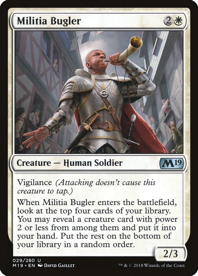 Image for Militia Bugler (29) (M19) - Magic: The Gathering