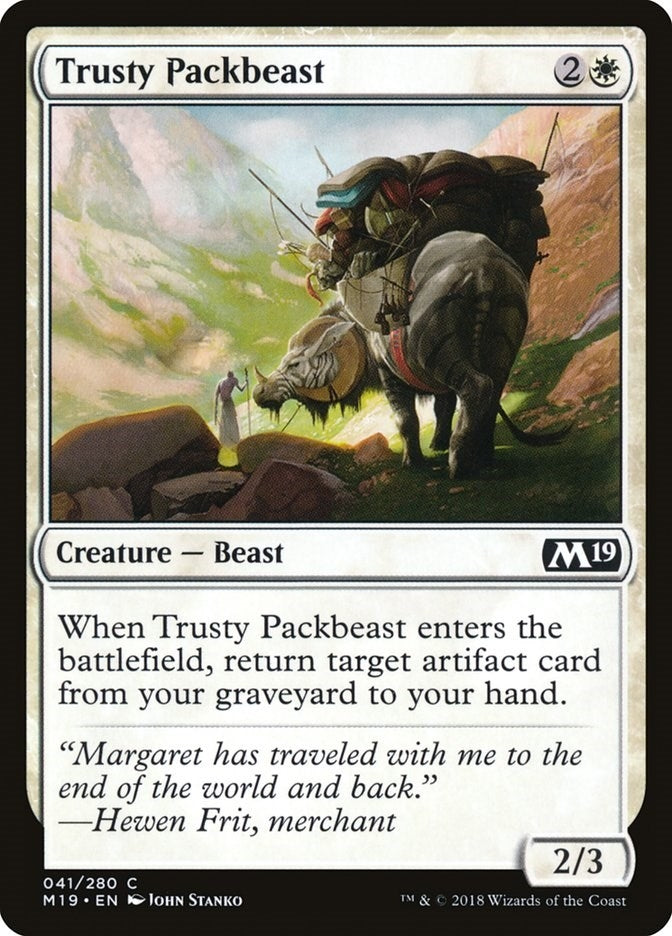 Image for Trusty Packbeast (41) (M19) - Magic: The Gathering
