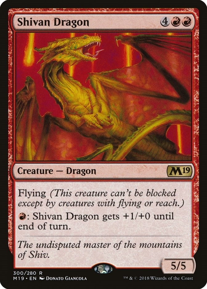 Image for Shivan Dragon (300) (M19) - Magic: The Gathering