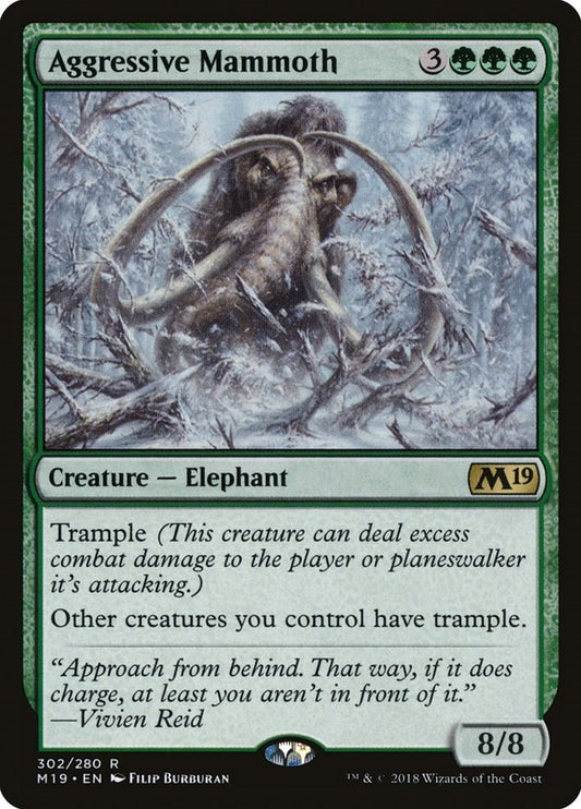 Image for Aggressive Mammoth (302) (M19) - Magic: The Gathering
