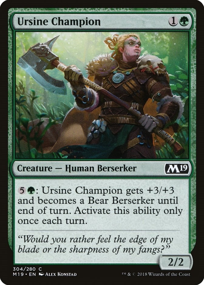 Image for Ursine Champion (304) (M19) - Magic: The Gathering