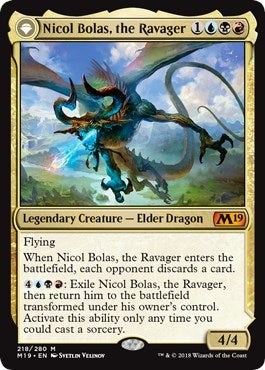 Image for Nicol Bolas, the Ravager (218) (M19) - Magic: The Gathering