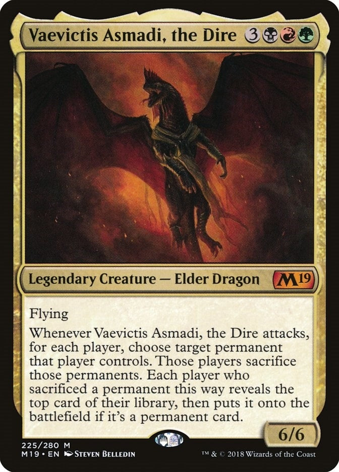 Image for Vaevictis Asmadi, the Dire (225) (M19) - Magic: The Gathering