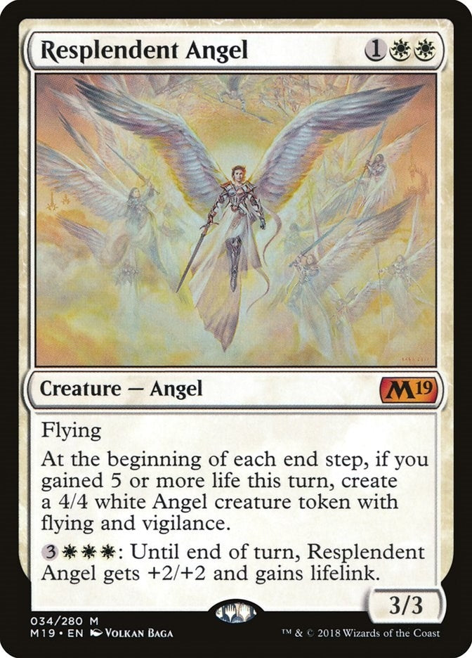 Image for Resplendent Angel (34) (M19) - Magic: The Gathering