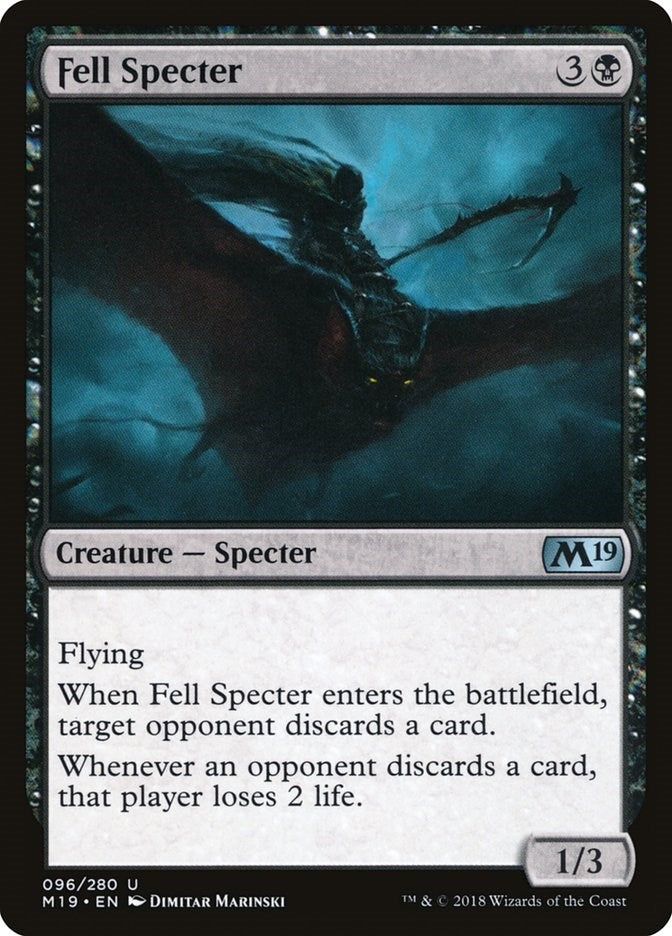 Image for Fell Specter (96) (M19) - Magic: The Gathering