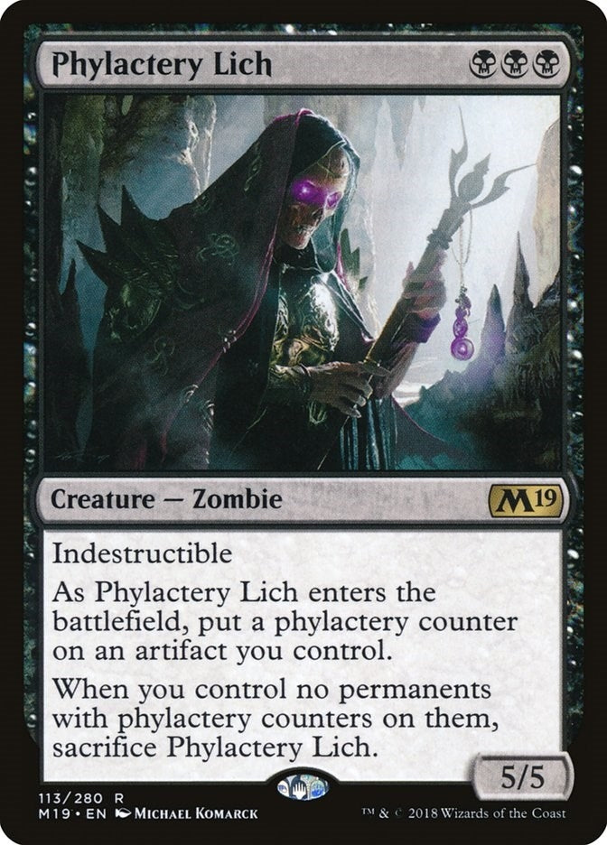 Image for Phylactery Lich (113) (M19) - Magic: The Gathering