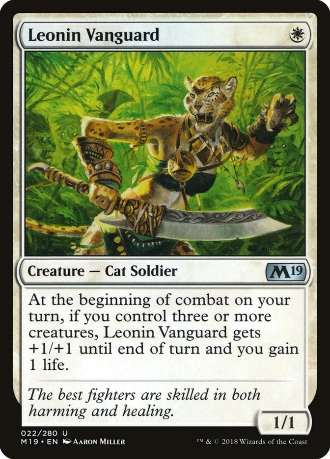 Image for Leonin Vanguard (22) (M19) - Magic: The Gathering