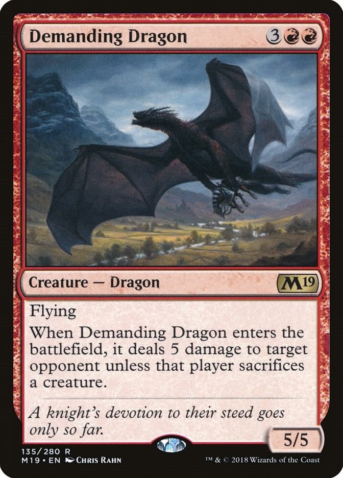 Image for Demanding Dragon (135) (M19) - Magic: The Gathering