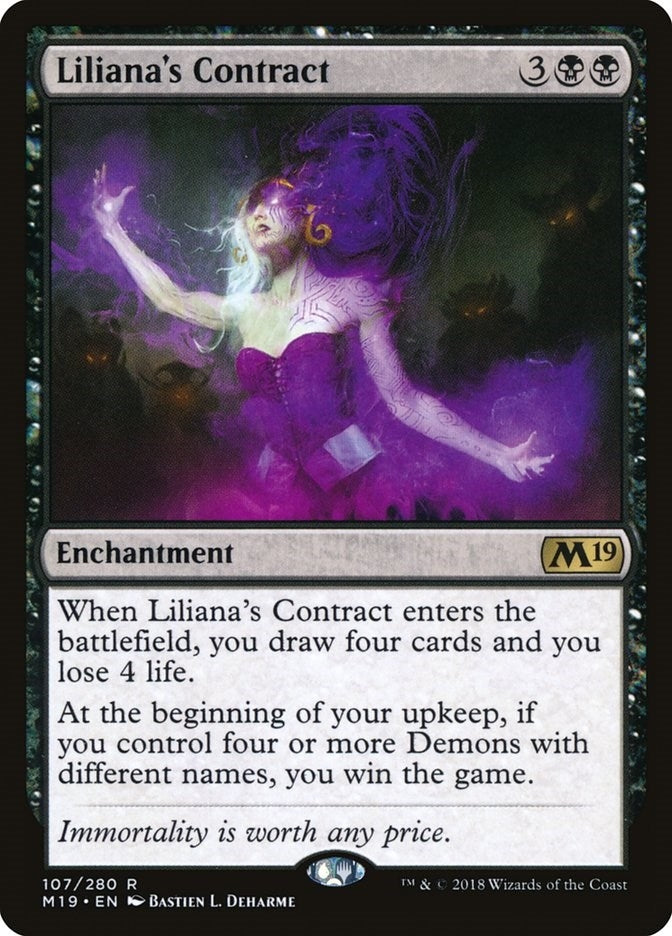 Image for Liliana's Contract (107) (M19) - Magic: The Gathering