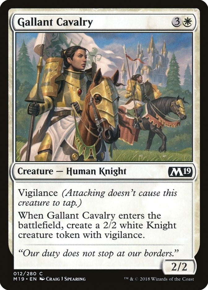 Image for Gallant Cavalry (12) (M19) - Magic: The Gathering