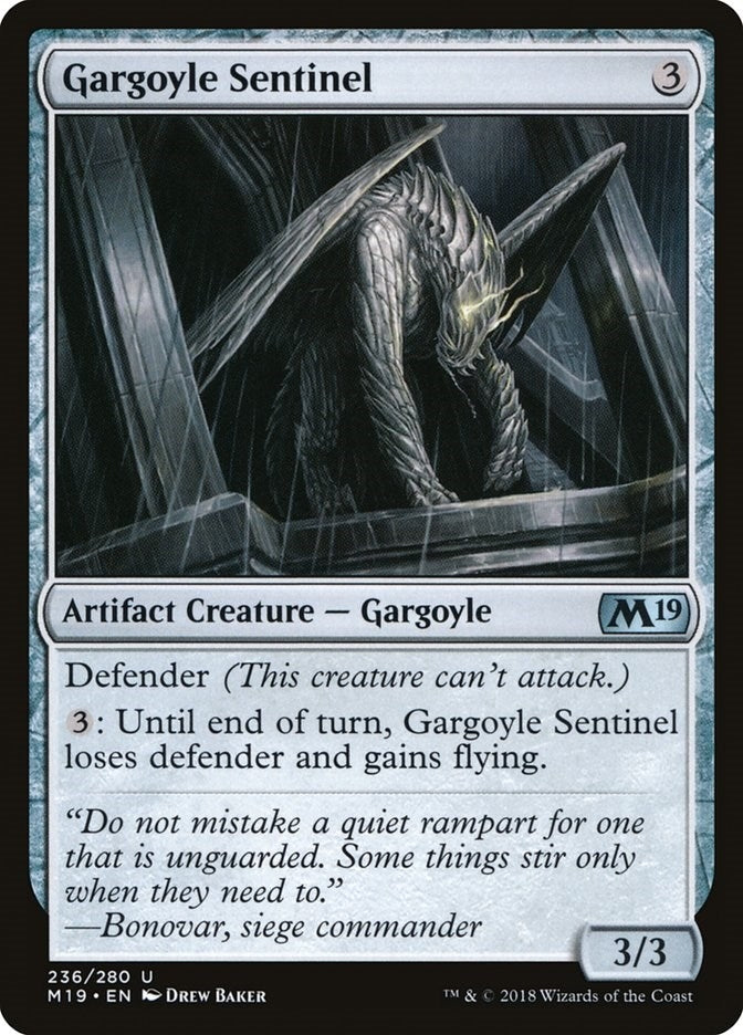 Image for Gargoyle Sentinel (236) (M19) - Magic: The Gathering