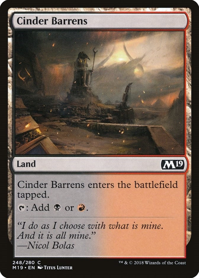 Image for Cinder Barrens (248) (M19) - Magic: The Gathering