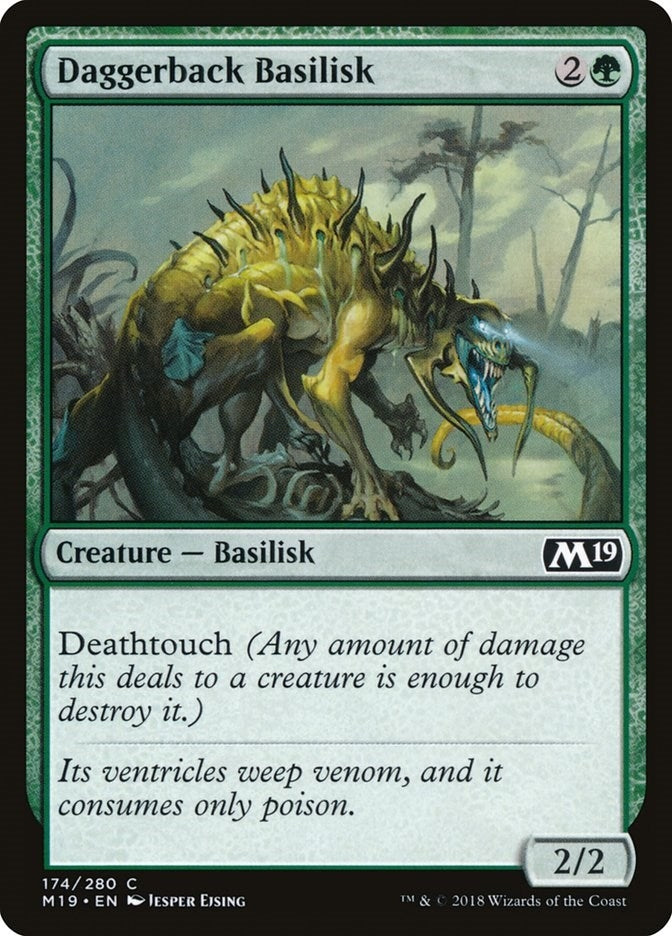 Image for Daggerback Basilisk (174) (M19) - Magic: The Gathering