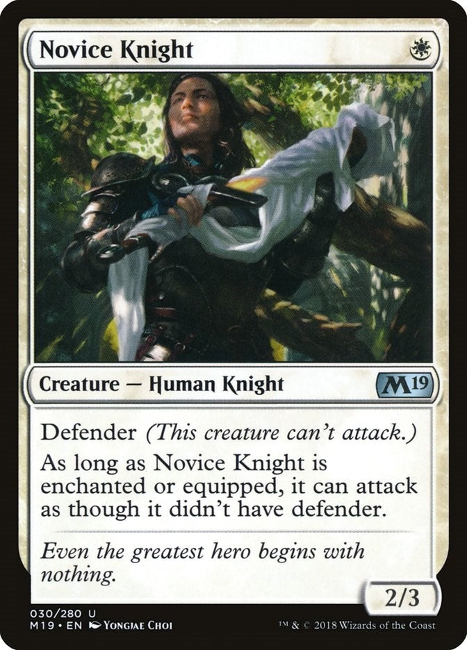 Image for Novice Knight (30) (M19) - Magic: The Gathering