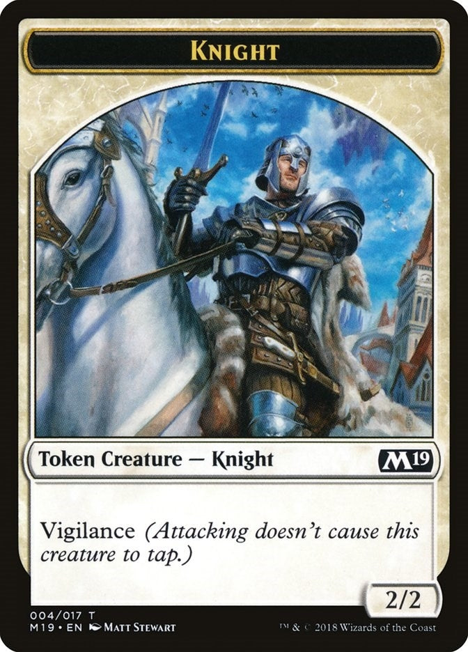 Image for Knight Token (4) (M19) - Magic: The Gathering