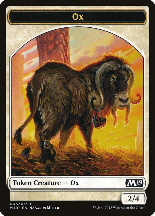 Image for Ox Token (5) (M19) - Magic: The Gathering