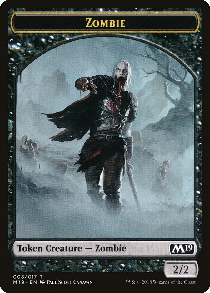 Image for Zombie Token (8) (M19) - Magic: The Gathering