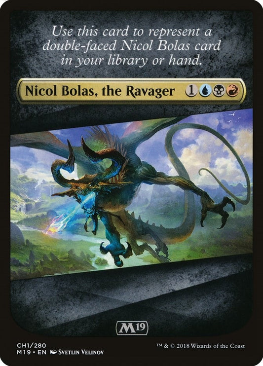 Image for Checklist Card - Core Set 2019 (Nicol Bolas, the Ravager) (CH1) (M19) - Magic: The Gathering