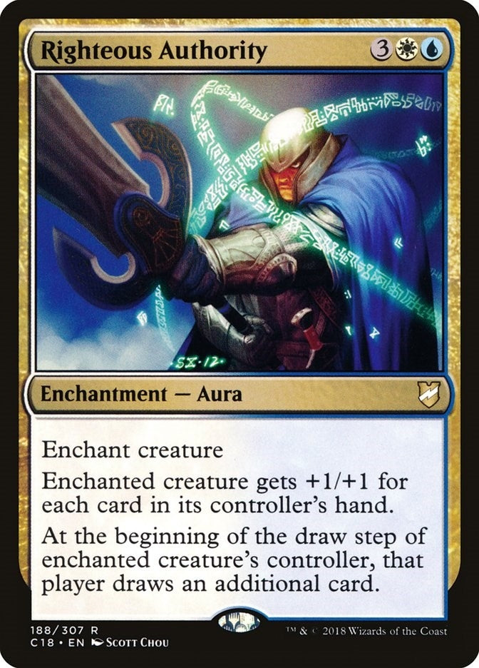 Image for Righteous Authority (188) (C18) - Magic: The Gathering