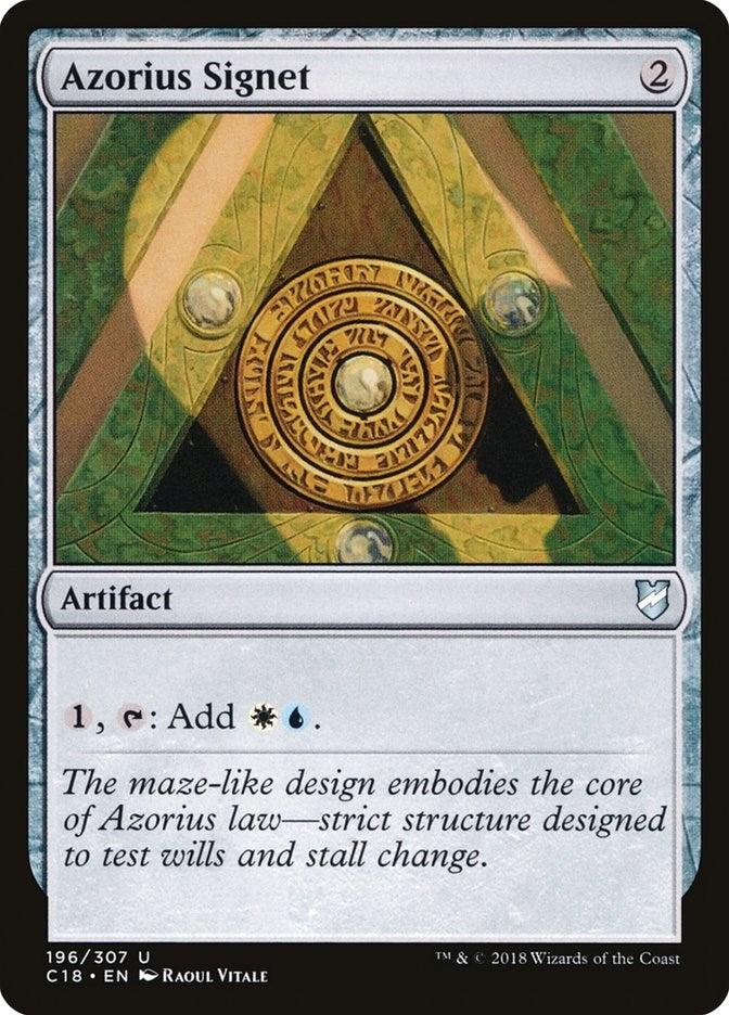 Image for Azorius Signet (196) (C18) - Magic: The Gathering
