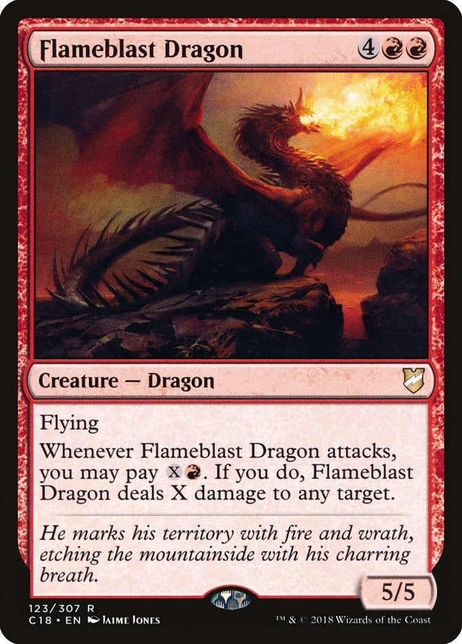 Image for Flameblast Dragon (123) (C18) - Magic: The Gathering