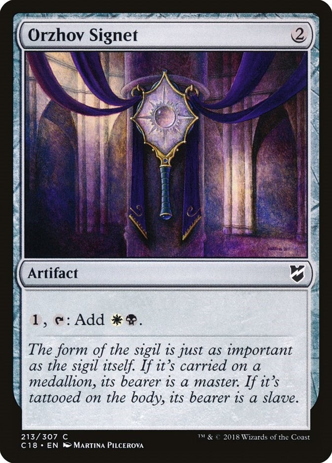 Image for Orzhov Signet (213) (C18) - Magic: The Gathering