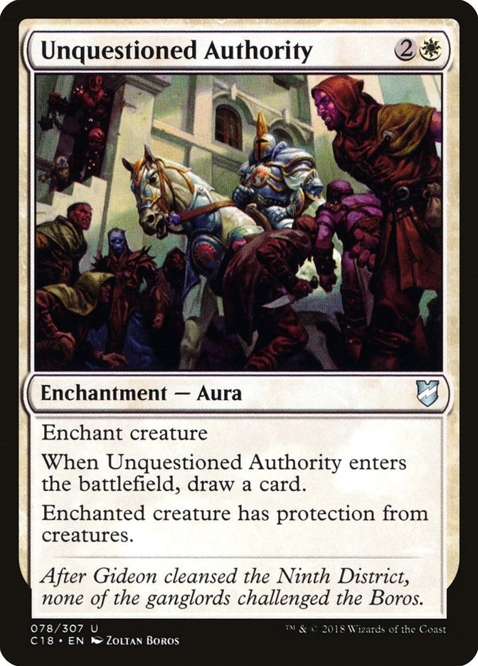 Image for Unquestioned Authority (78) (C18) - Magic: The Gathering