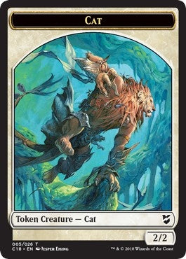 Cat // Soldier Double-Sided Token (5 // 6) (C18)