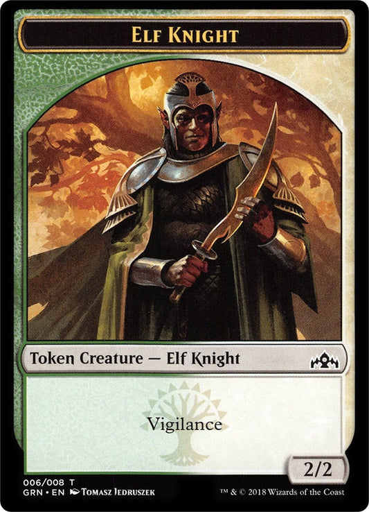 Image for Elf Knight // Saproling Double-Sided Token (6 // 8) (GR1) - Magic: The Gathering