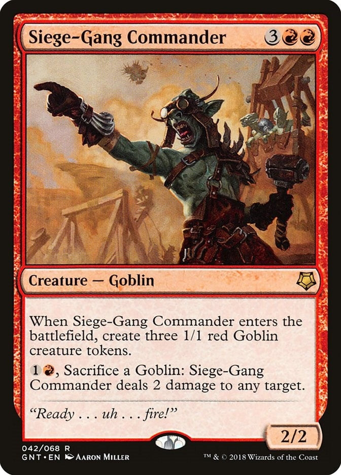 Image for Siege-Gang Commander (42) (GNT) - Magic: The Gathering
