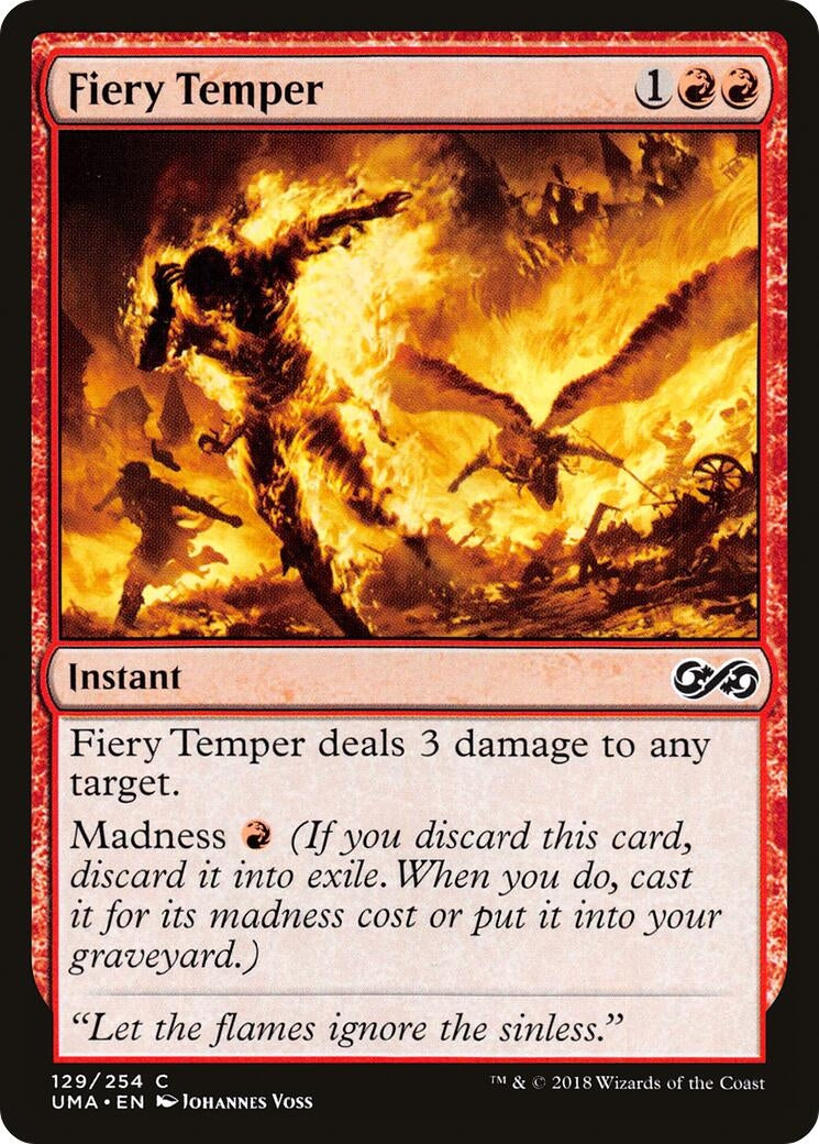 Image for Fiery Temper (129) (UMA) - Magic: The Gathering