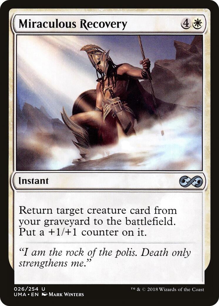 Image for Miraculous Recovery (26) (UMA) - Magic: The Gathering