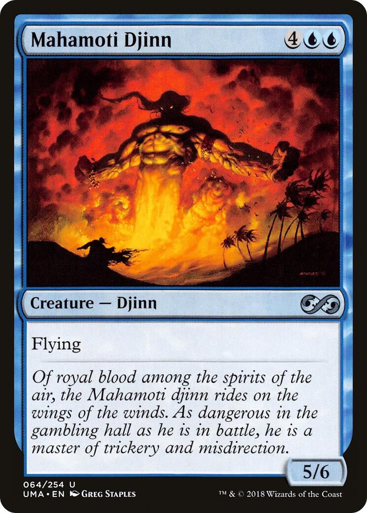 Image for Mahamoti Djinn (64) (UMA) - Magic: The Gathering