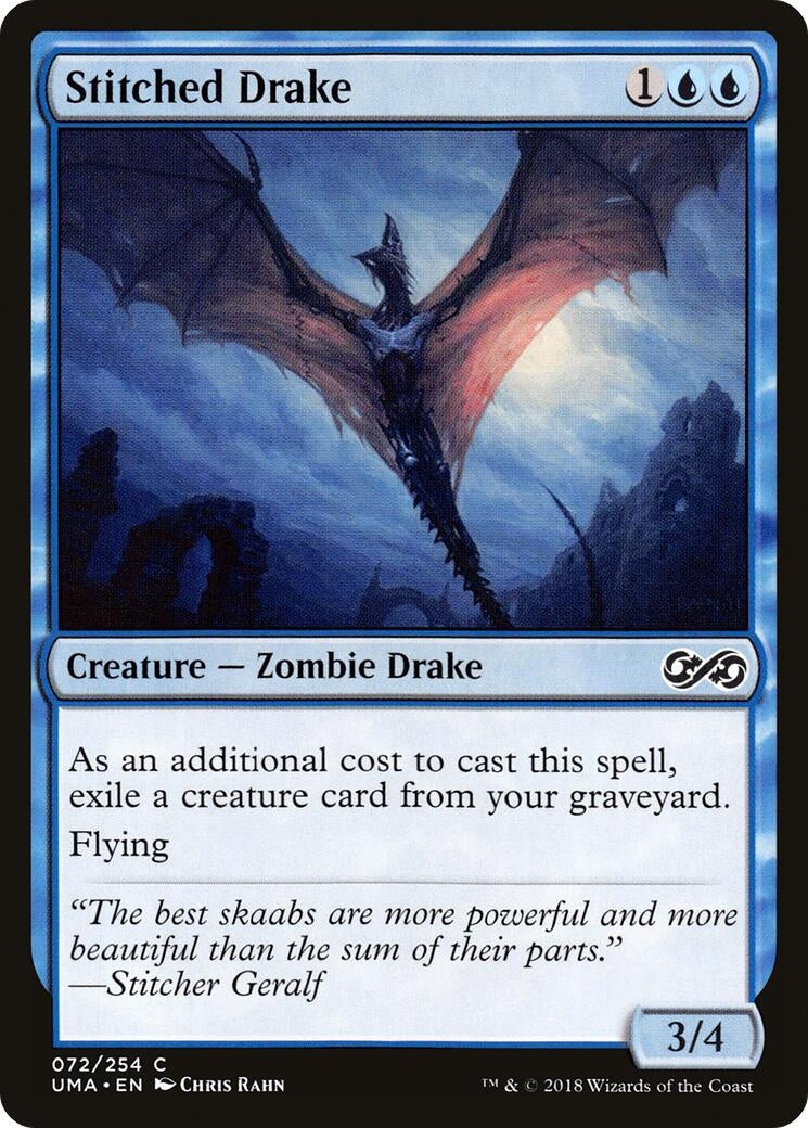 Image for Stitched Drake (72) (UMA) - Magic: The Gathering