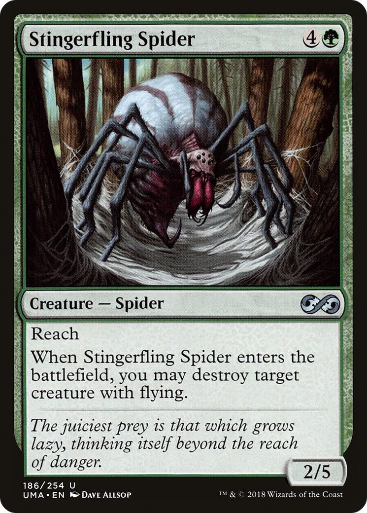 Image for Stingerfling Spider (186) (UMA) - Magic: The Gathering